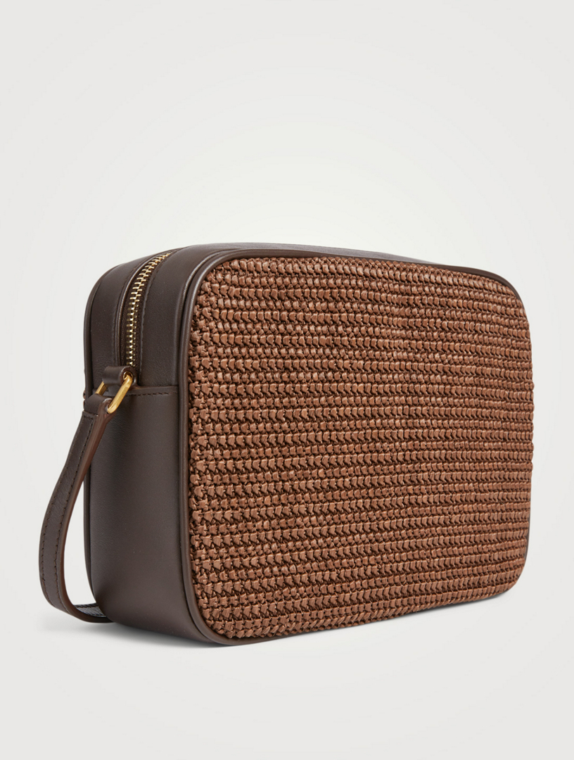 SAINT LAURENT Medium Lou YSL Monogram Raffia Camera Bag Holt Renfrew