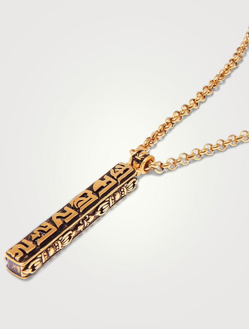 NIALAYA Gold Prayer Box Pendant Necklace Holt Renfrew Canada