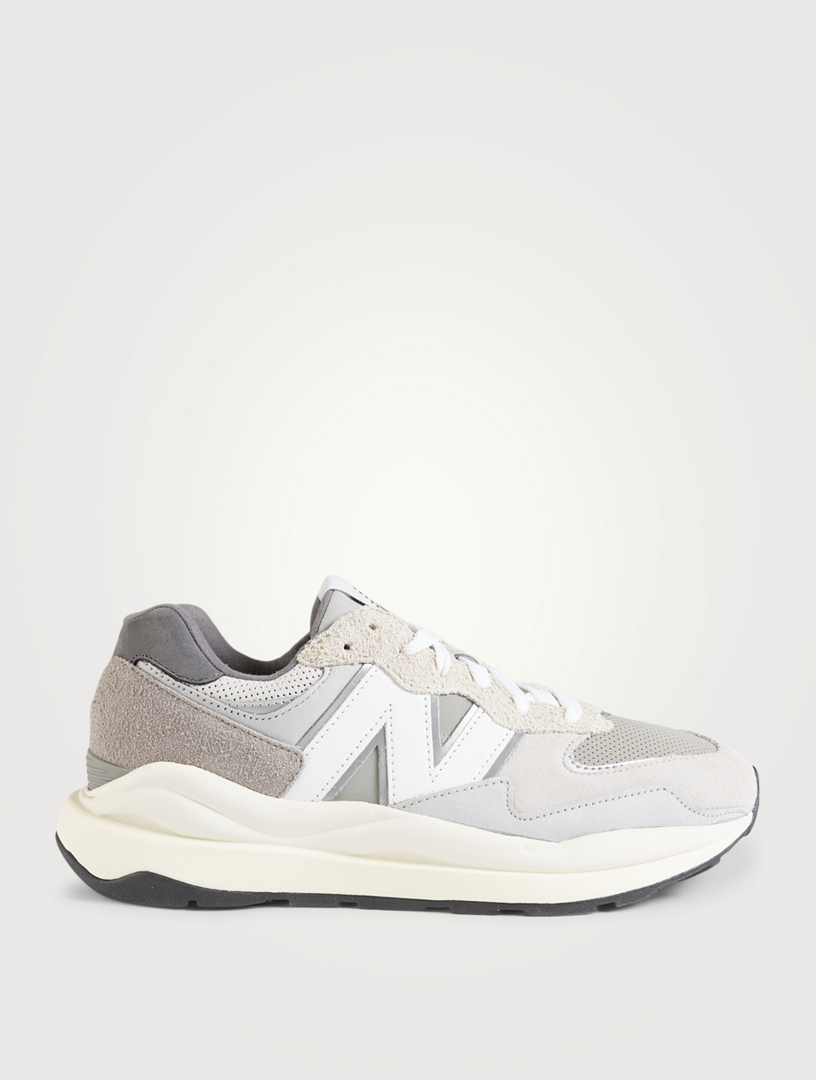 staud new balance 57 40 leather and mesh sneakers