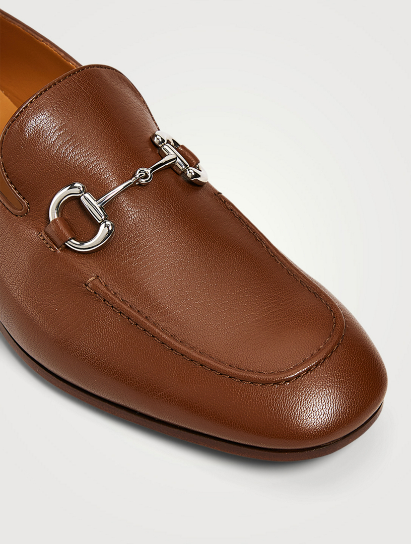 gucci leather moccasin