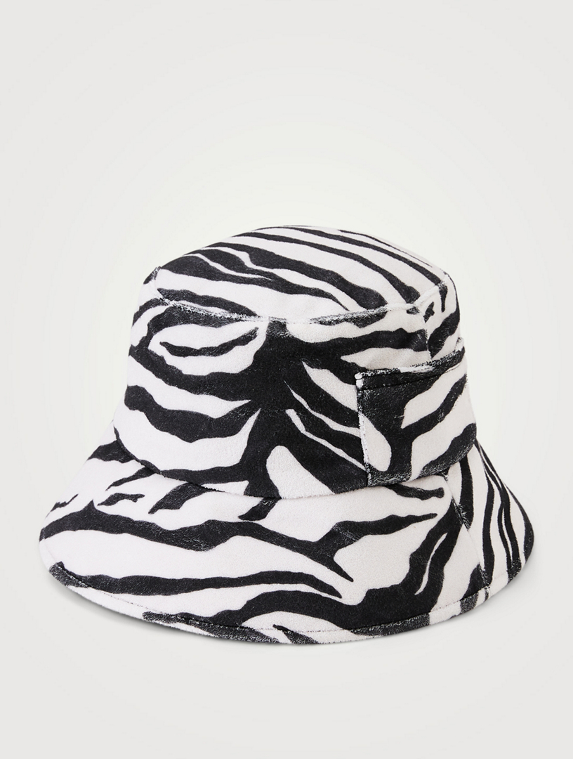 LACK OF COLOR Wave Terry Bucket Hat In Zebra Print Holt Renfrew Canada
