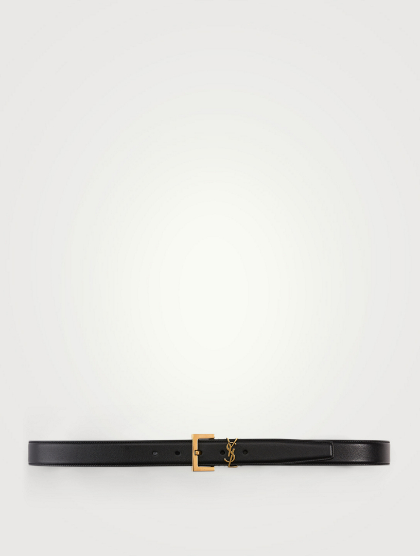 saint laurent monogram leather belt