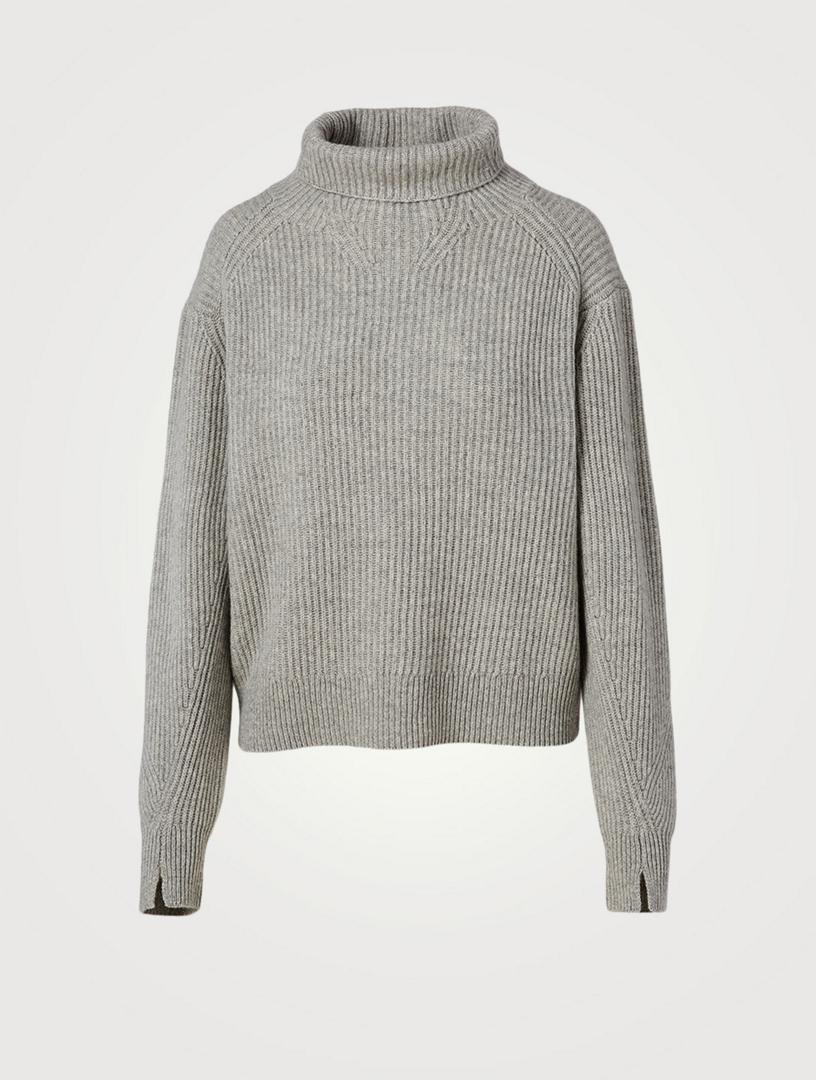 grey cashmere turtleneck sweater women's