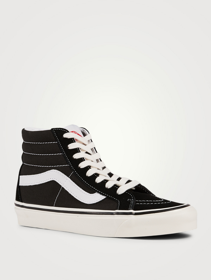 vans black canvas high tops