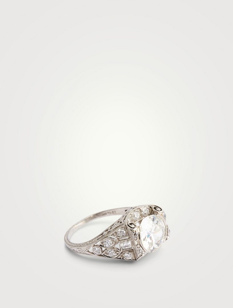 WINDSOR JEWELERS Platinum European Antique Diamond Ring Holt Renfrew