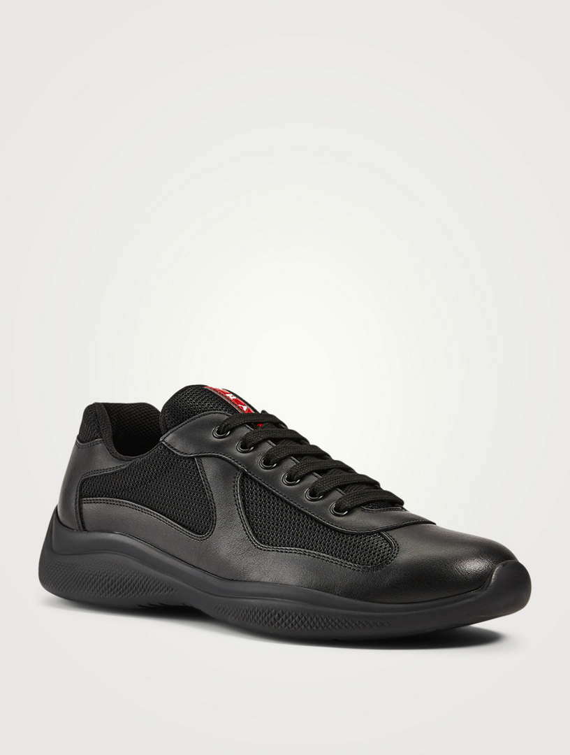 PRADA America's Cup Leather And Mesh Sneakers | Holt Renfrew Canada
