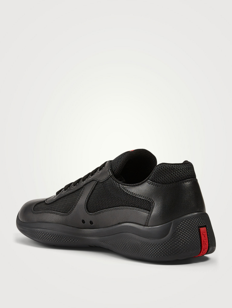 PRADA America's Cup Leather And Mesh Sneakers | Holt Renfrew Canada