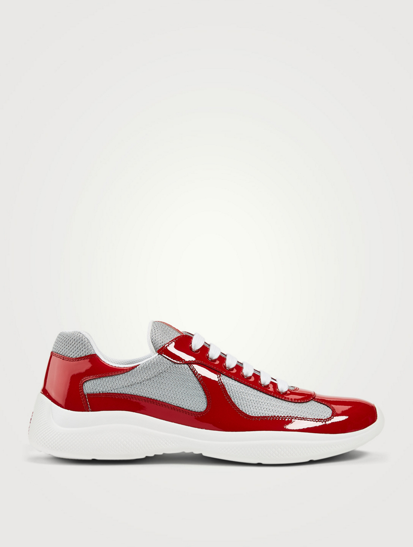 prada americas cup patent leather sneakers