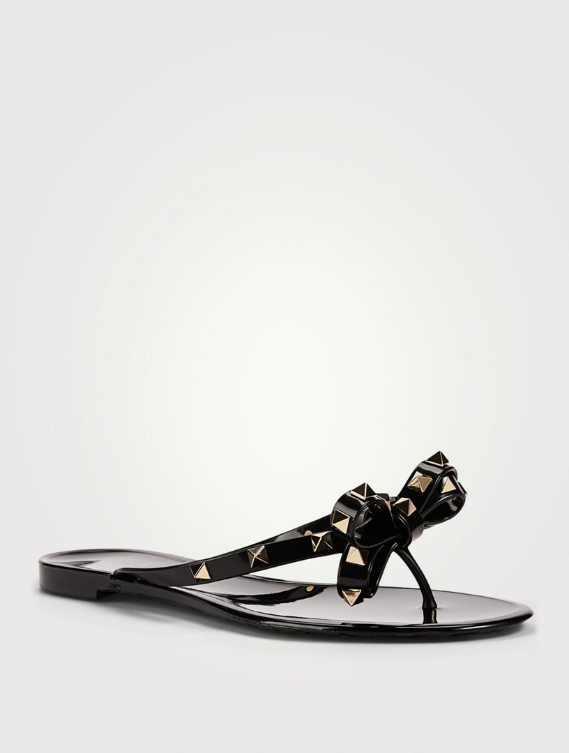 VALENTINO GARAVANI Rockstud Jelly Thong Sandals | Holt Renfrew Canada