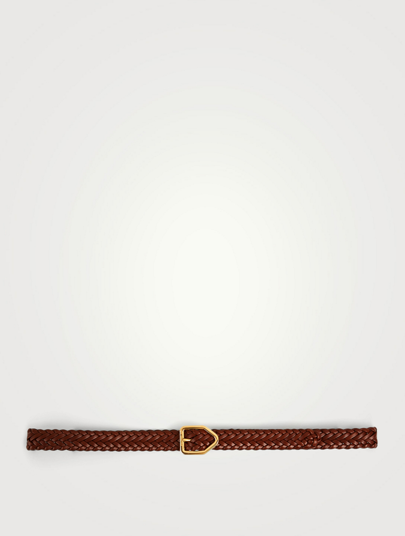 TOM FORD Lozenge Buckle Woven Leather Belt | Holt Renfrew Canada