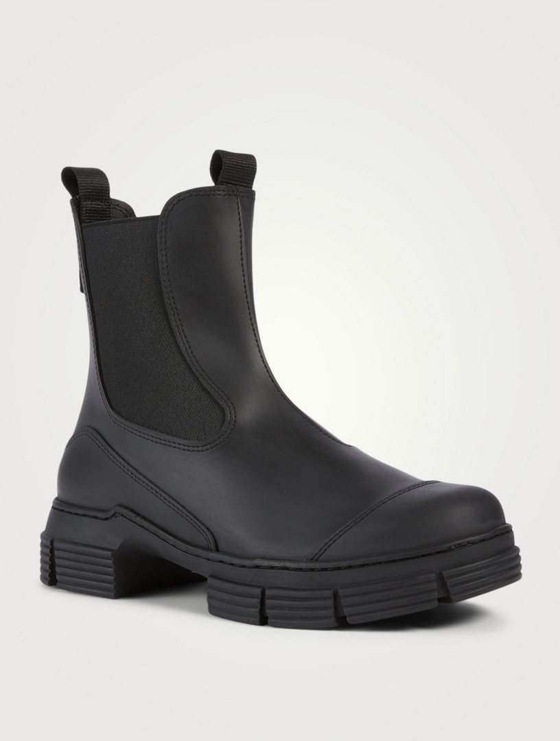 rubber sole chelsea boots womens