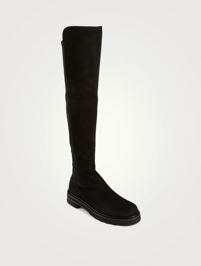 STUART WEITZMAN 5050 Lift Suede And Micro Stretch Over-The-Knee Boots ...