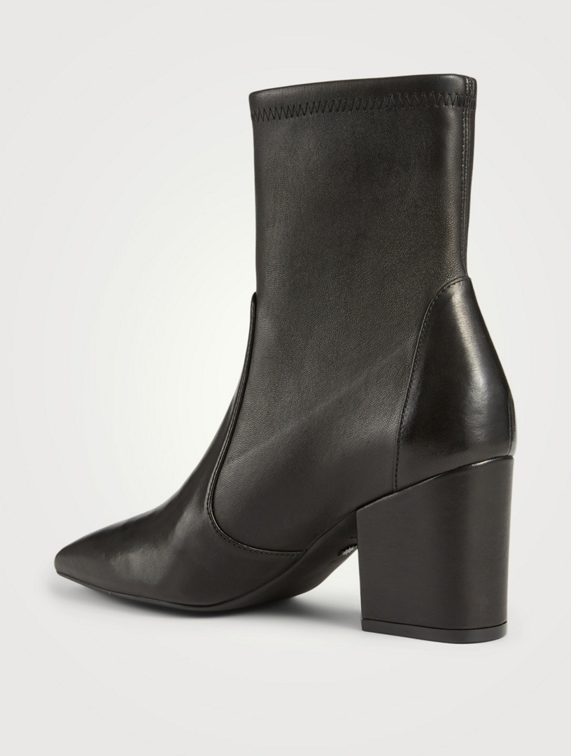 stuart weitzman black wren 75 suede heeled ankle boots