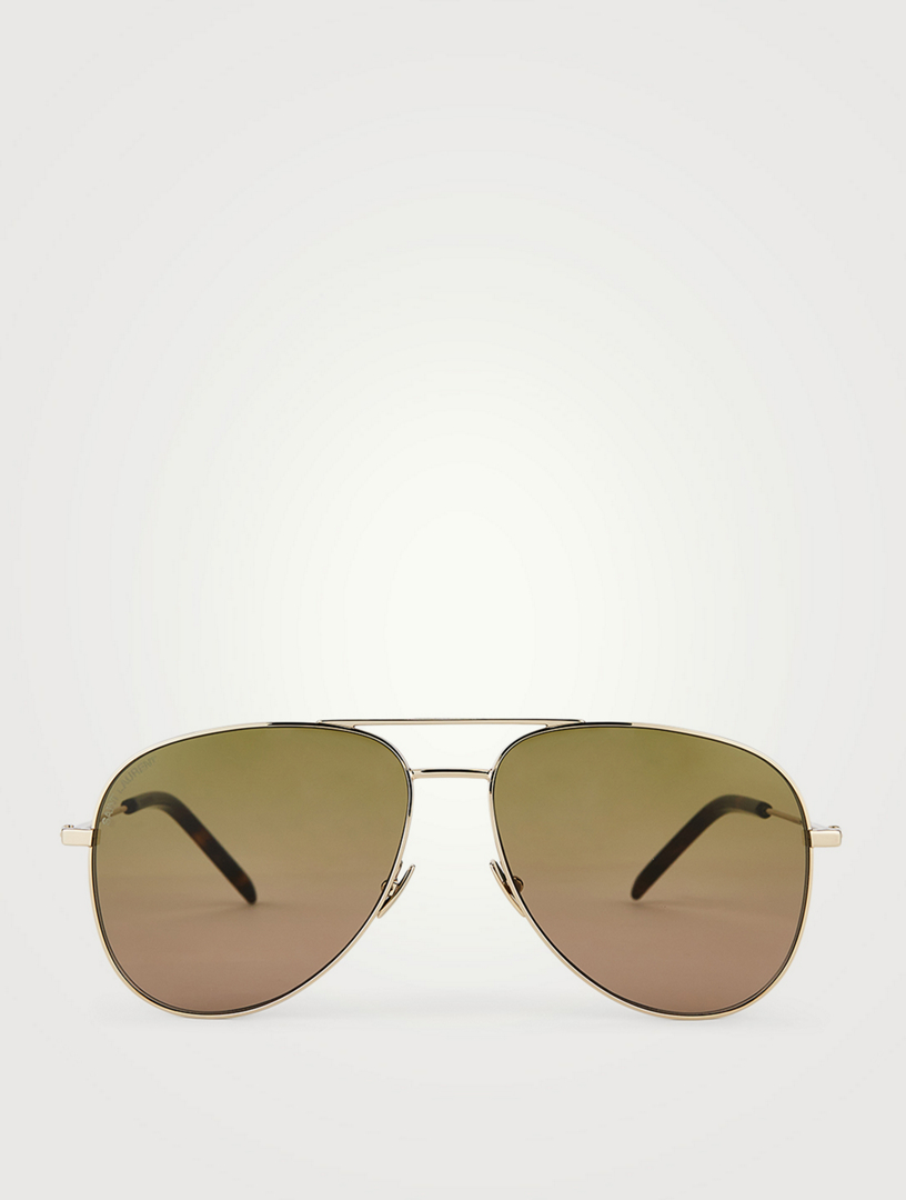 SAINT LAURENT Classic 11 Aviator Sunglasses | Holt Renfrew Canada