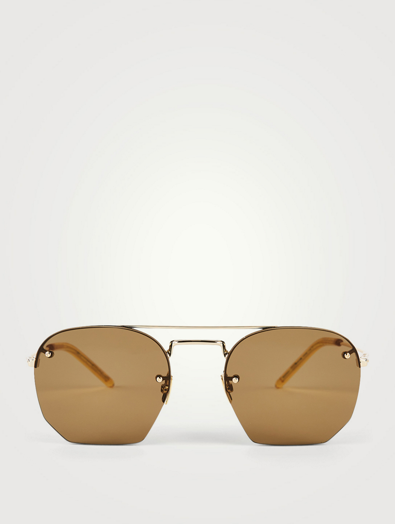 SAINT LAURENT SL 422 Hexagonal Aviator Sunglasses Holt Renfrew Canada