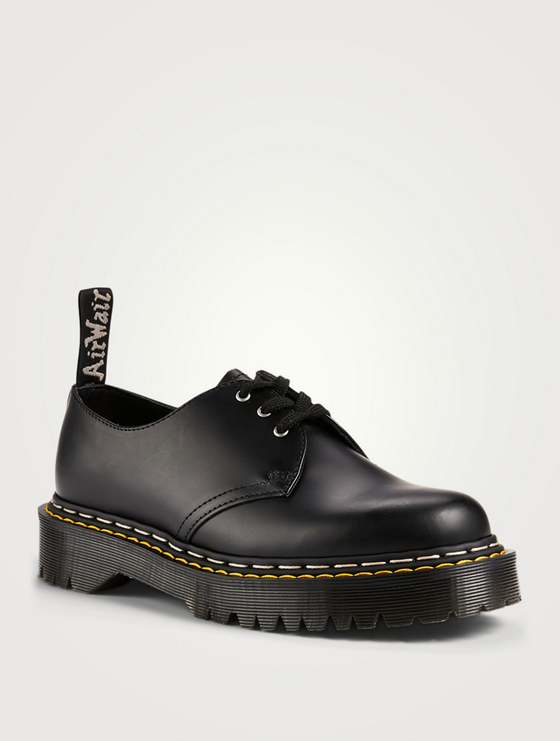 dr martens black smooth collier bex platform derbys