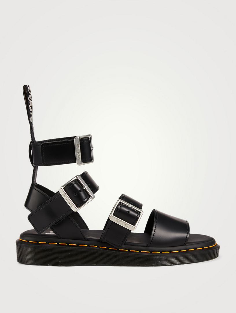 DR. MARTENS X RICK OWENS Women's Gryphon Leather Gladiator Sandals ...