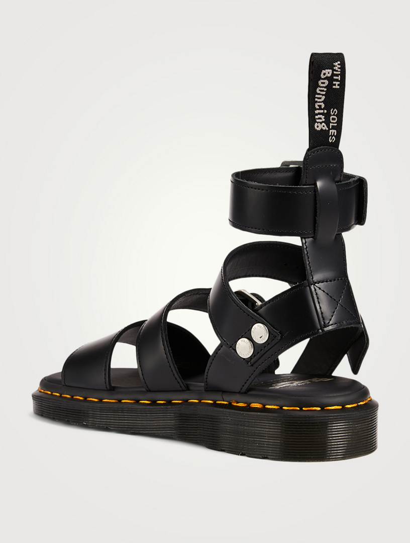 DR. MARTENS X RICK OWENS Women's Gryphon Leather Gladiator Sandals ...