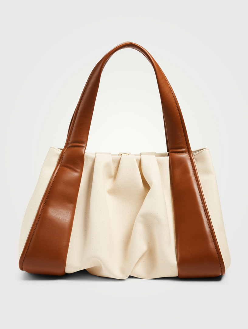 THEMOIRE Irida Canvas And Eco Leather Tote Bag | Holt Renfrew Canada