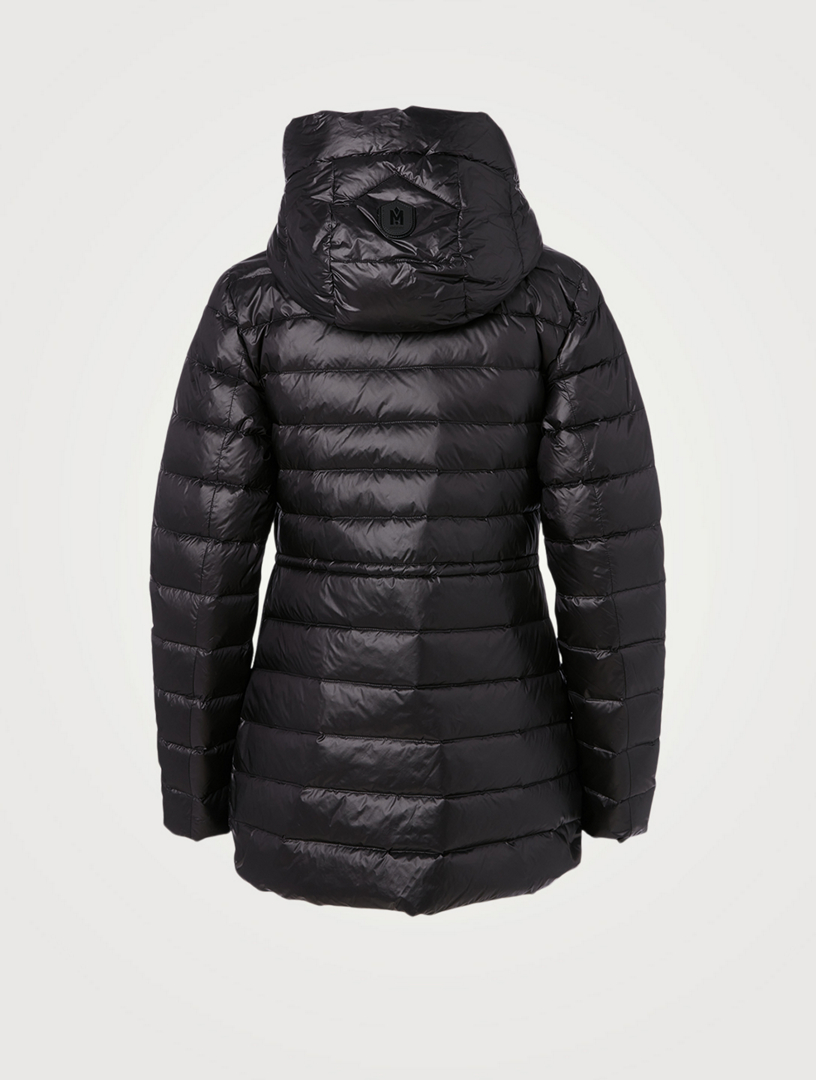 MACKAGE Ivy Sateen Fitted Down Jacket With Hood | Holt Renfrew Canada