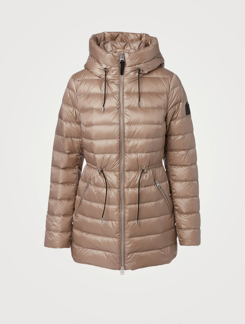 MACKAGE Ivy Sateen Fitted Down Jacket With Hood | Holt Renfrew Canada