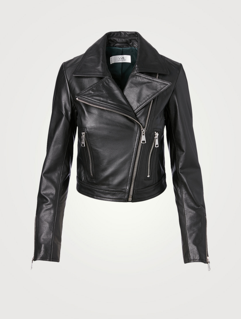 VICTORIA VICTORIA BECKHAM Leather Fitted Biker Jacket | Holt Renfrew Canada