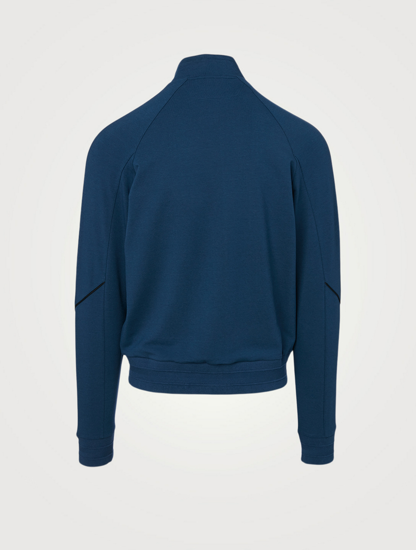 Z ZEGNA Cotton-Blend Zip Sweatshirt | Holt Renfrew Canada