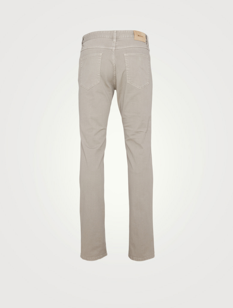 Z ZEGNA Cotton Stretch Slim-Fit Pants | Holt Renfrew Canada