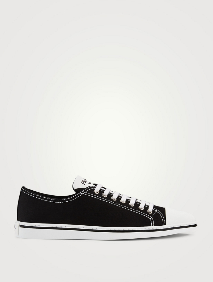 pointed toe canvas sneakers