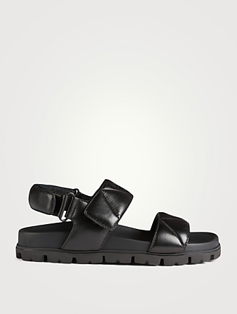 Sporty Quilted Leather Sandals