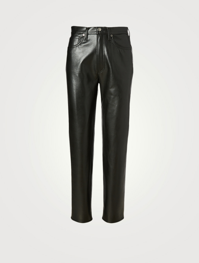 AGOLDE 90's Recycled Leather Pinch Waist Pants | Holt Renfrew Canada