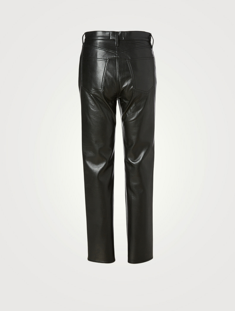 AGOLDE 90's Recycled Leather Pinch Waist Pants | Holt Renfrew Canada