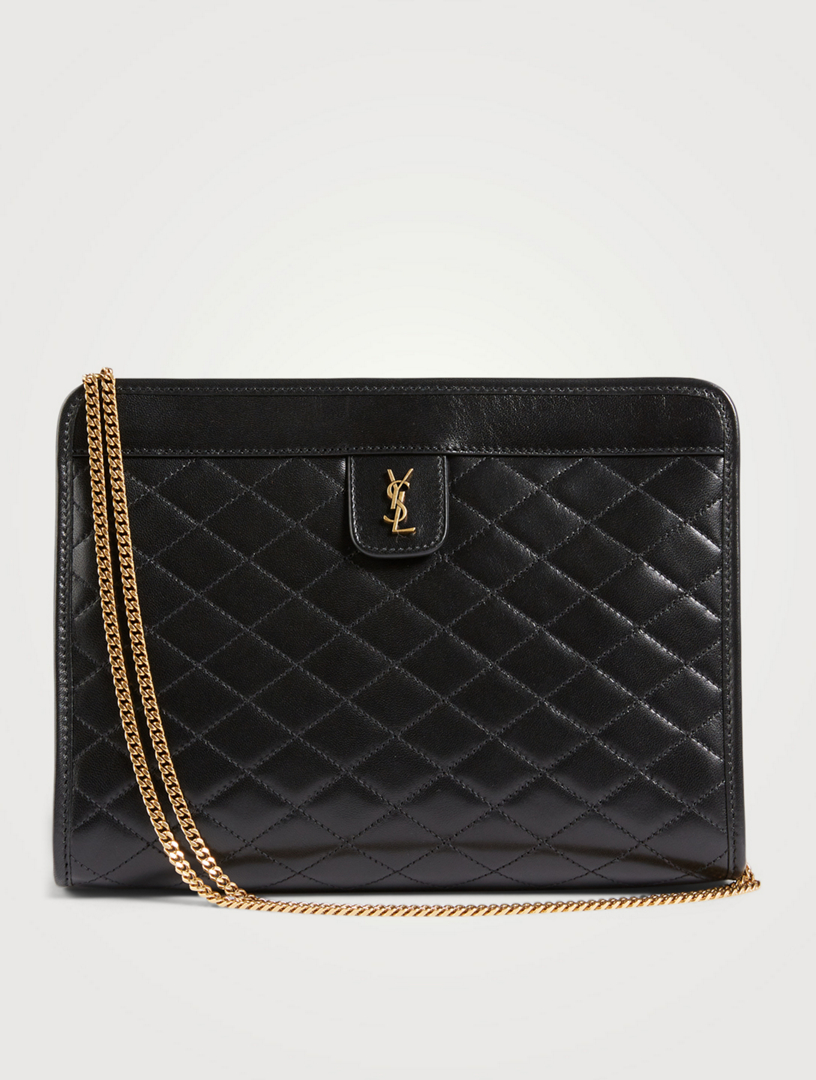 Ysl Clutch Purse With Chain Link