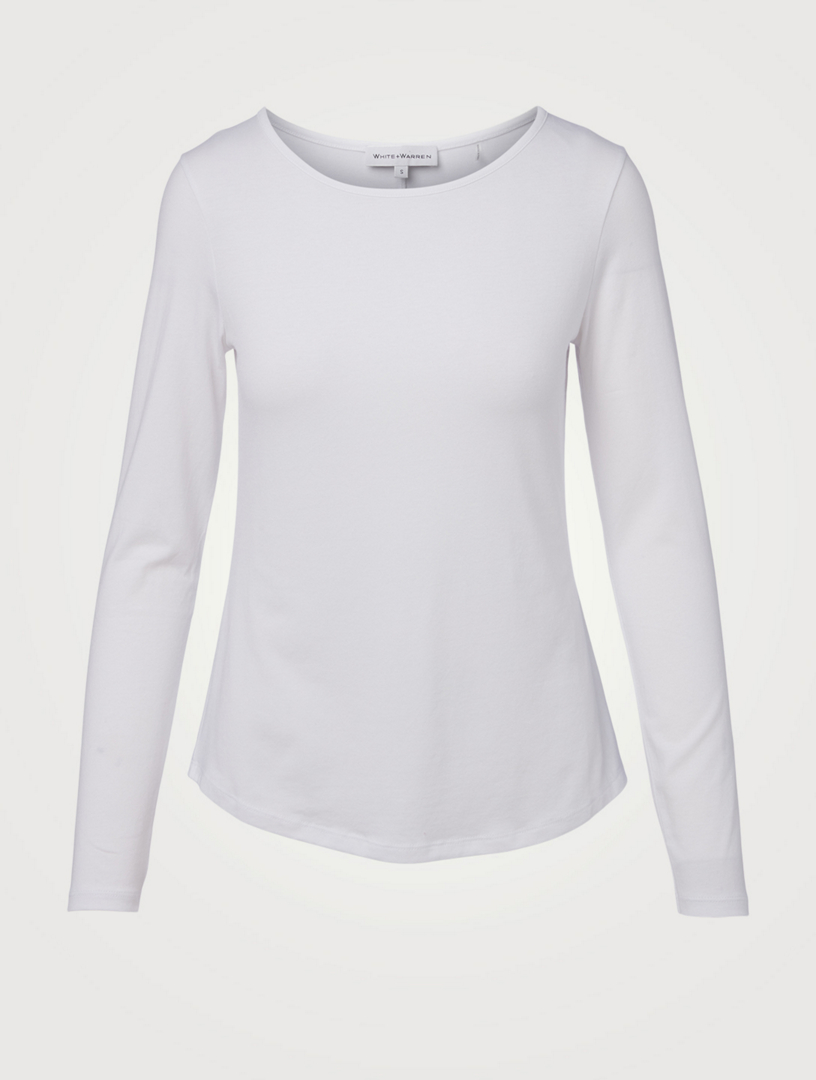 WHITE + WARREN Boatneck Long-Sleeve T-Shirt | Holt Renfrew Canada