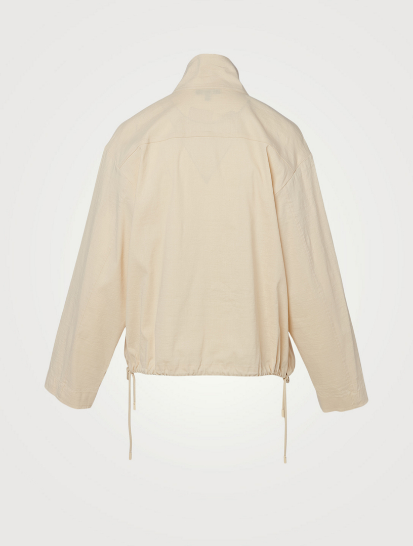 linen blend utility jacket