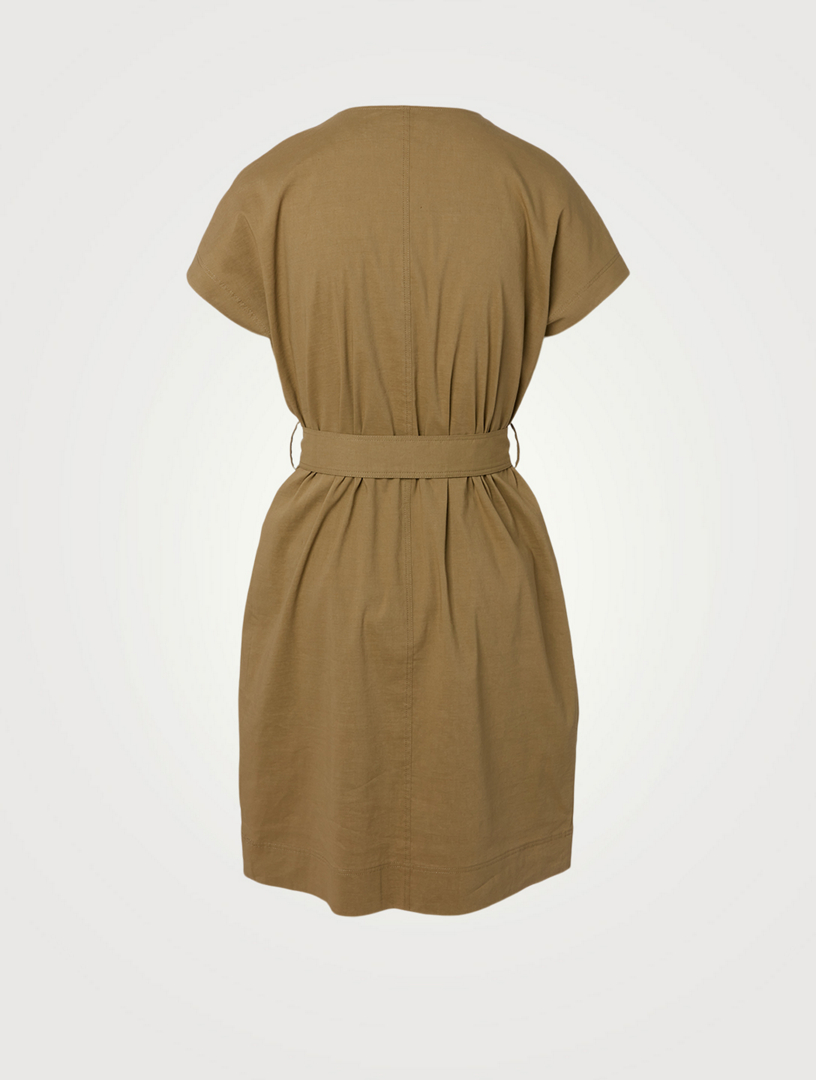 THEORY LinenBlend Mini Utility Dress Holt Renfrew Canada