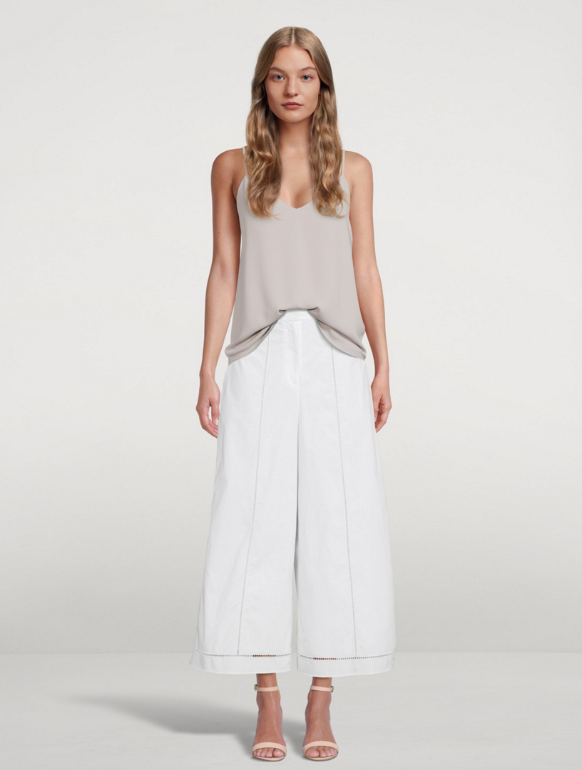 THEORY Cotton Eyelet Culotte Pants | Holt Renfrew Canada