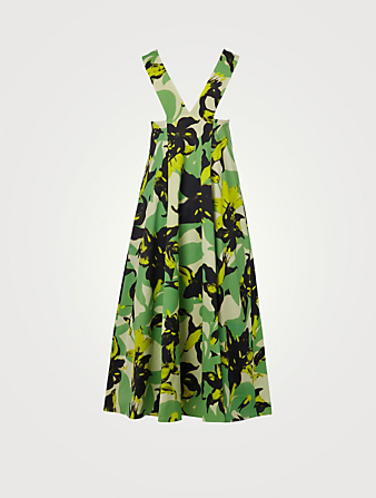 DRIES VAN NOTEN Dea Sleeveless Midi Dress In Floral Print Women's Green