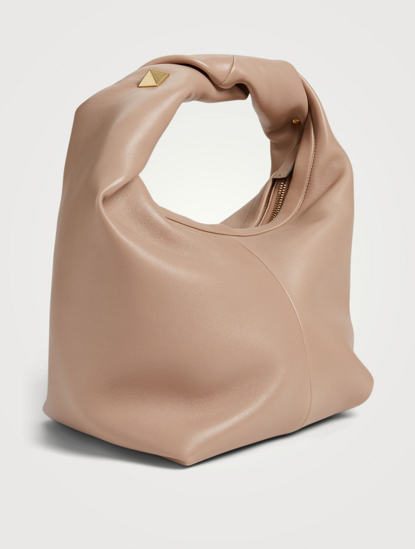 VALENTINO GARAVANI Small Roman Stud Leather Hobo Bag Holt Renfrew Canada