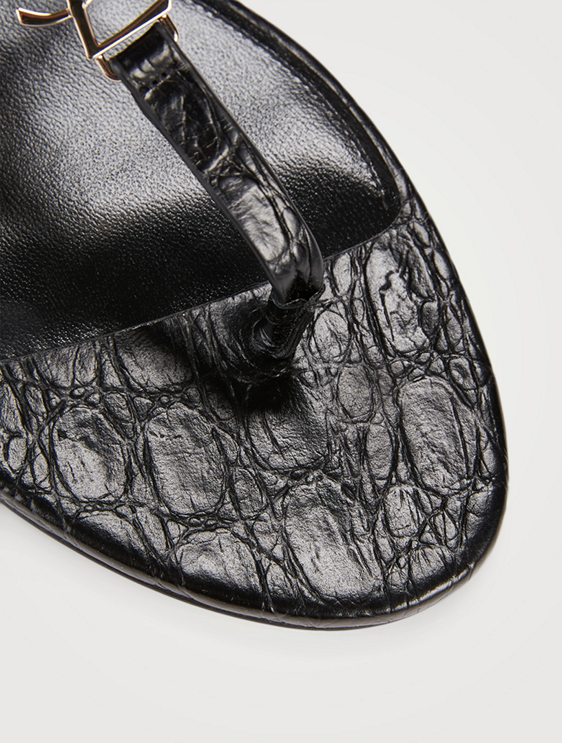 saint laurent cassandra leather slingback thong sandals