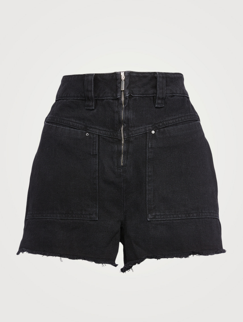 BA&SH David High-Waisted Denim Shorts | Holt Renfrew Canada