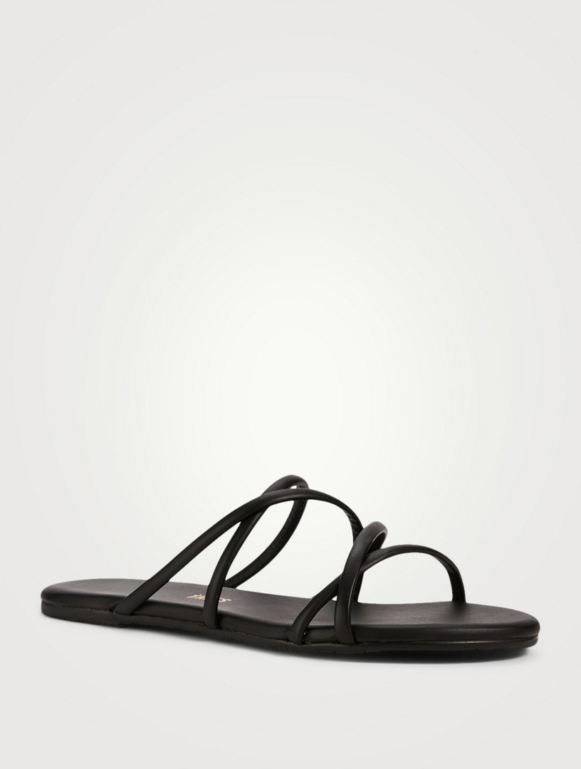 TKEES Sloane Leather Crisscross Sandals | Holt Renfrew Canada