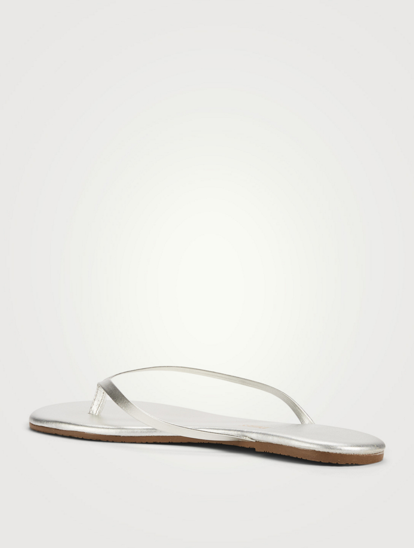 TKEES Lily Highlighter Metallic Leather Thong Sandals | Holt Renfrew Canada