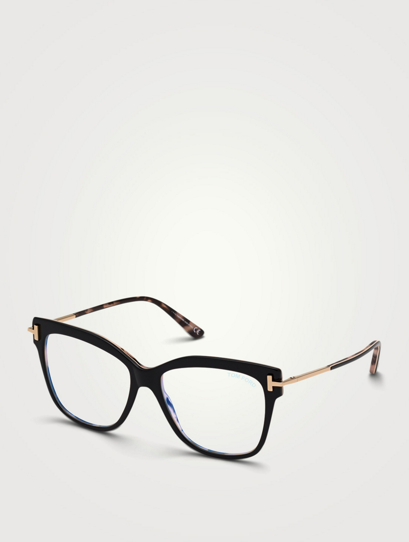 TOM FORD Square Optical Glasses With Blue Block Lenses | Holt Renfrew Canada