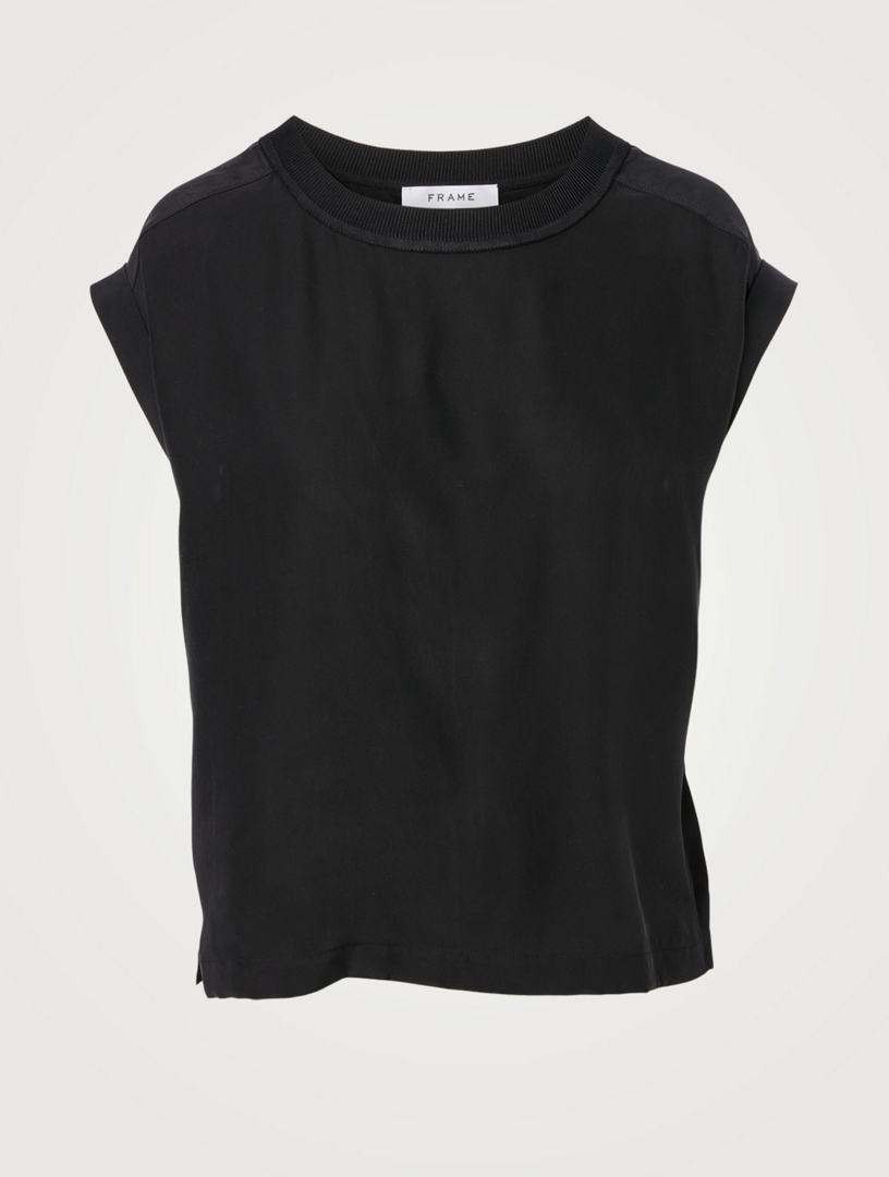 FRAME Silk Oversized T-Shirt | Holt Renfrew Canada