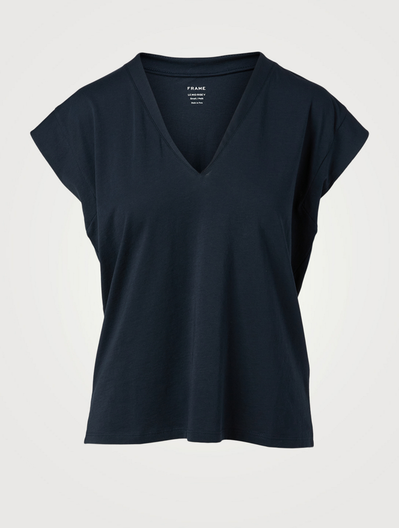 frame le mid rise v tee