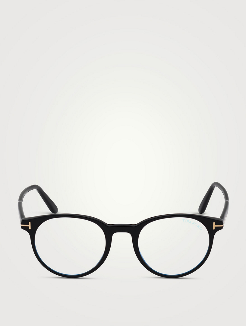 TOM FORD Round Optical Glasses With Blue Block Lenses | Holt Renfrew Canada