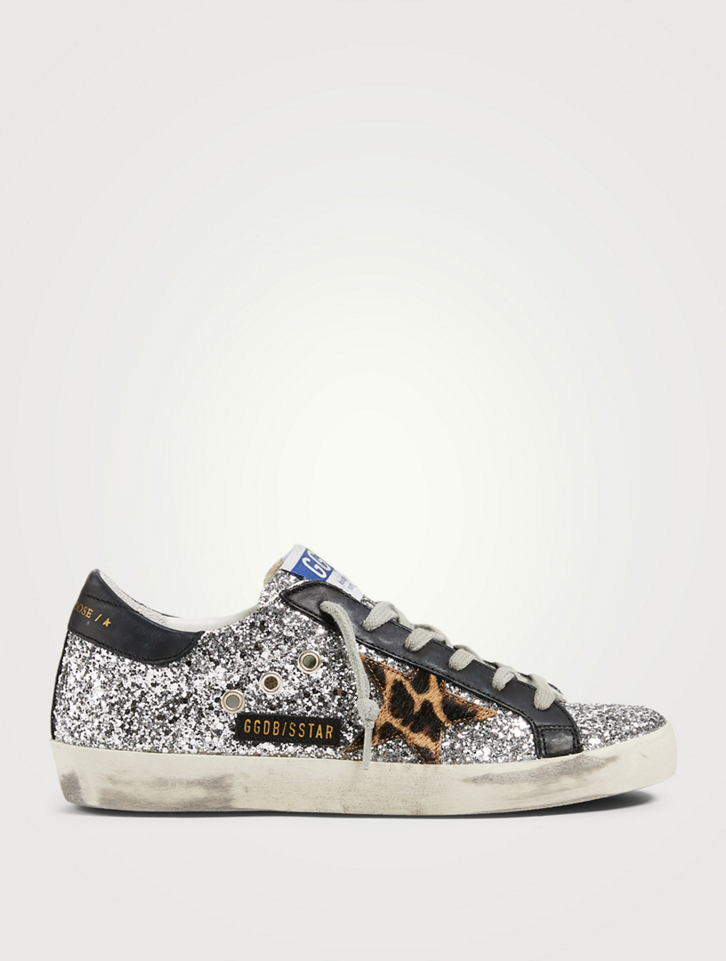 golden goose glitter black