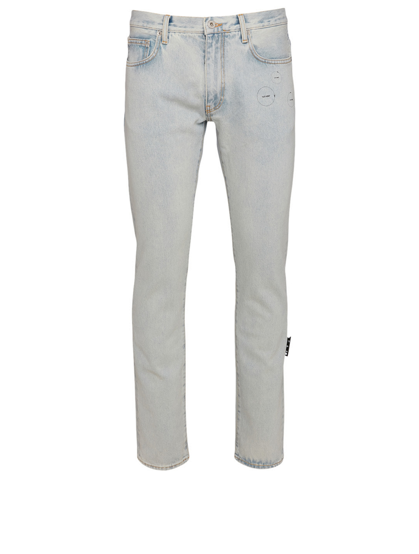 cut off straight leg jeans