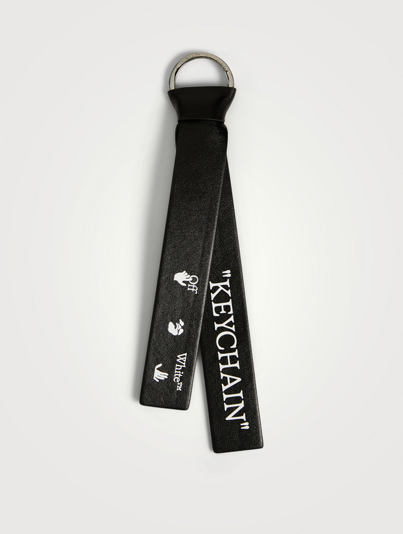 OFFWHITE Leather Logo Quote Keychain Holt Renfrew Canada